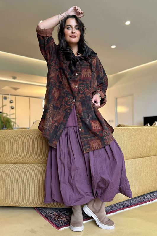 Shangri-La Longline Pocketed Shirt Jacket 3 /30 =